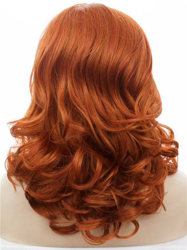 Red Orange Mixed Auburn Color Synthetic Wigs - Imstyle-wigs