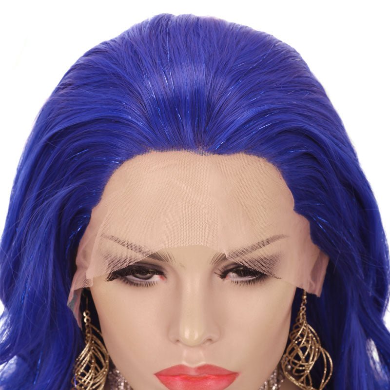 Tinsel Sapphire Blue Synthetic Lace Front Wig Imstylewigs